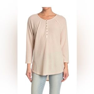 Melloday 3/4 Length Sleeve Brushed
Waffle Henley size xsmall